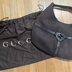 Brown Canvas Gucci Handbag